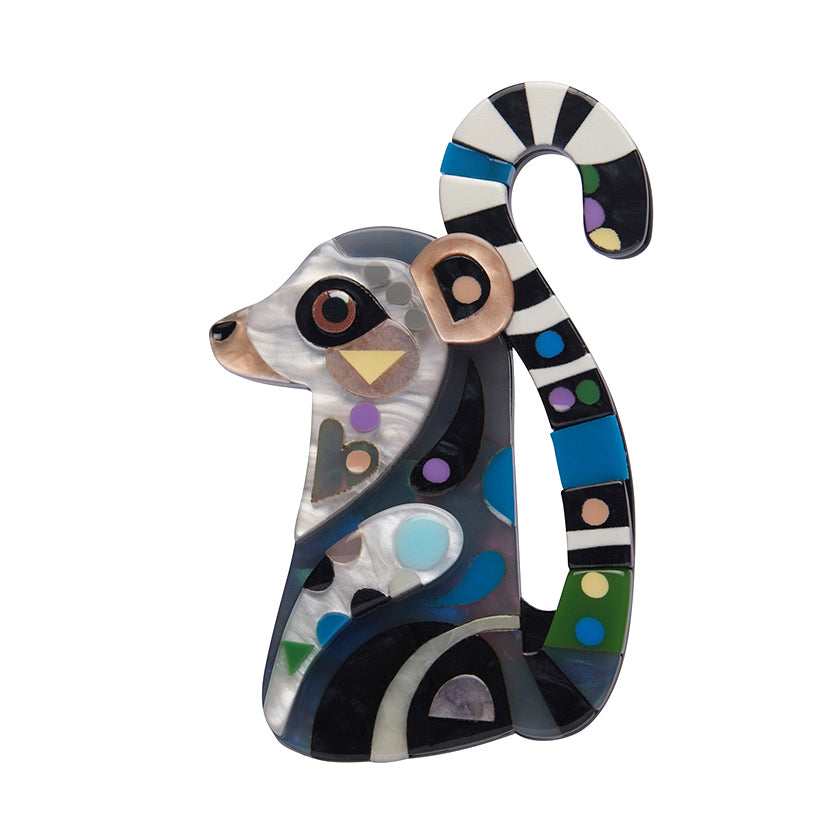The Learned Lemur Brooch