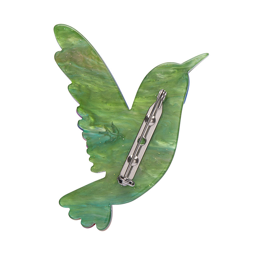The Hardworking Hummingbird Brooch