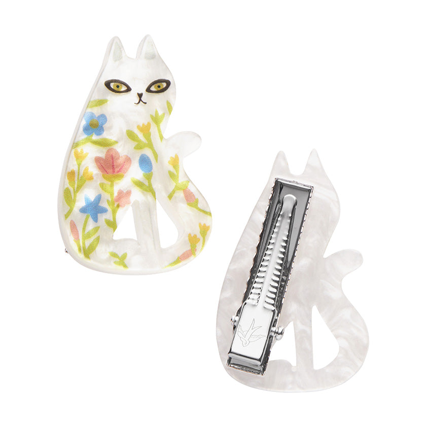 Feline Florescence Hair Clips Set - 2 Piece