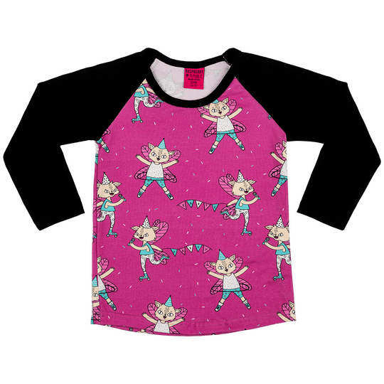 Flying Kitty Ls T-shirt Pink