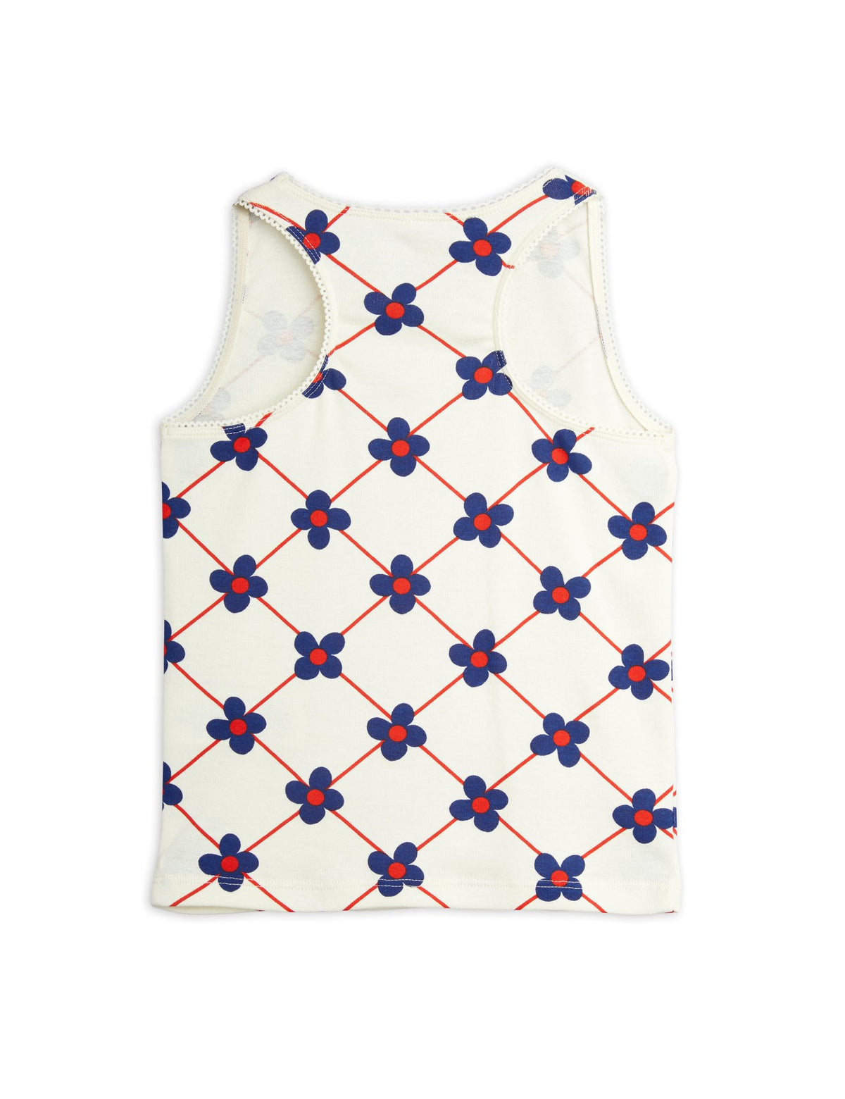 Flower Check Aop Tank offwhite