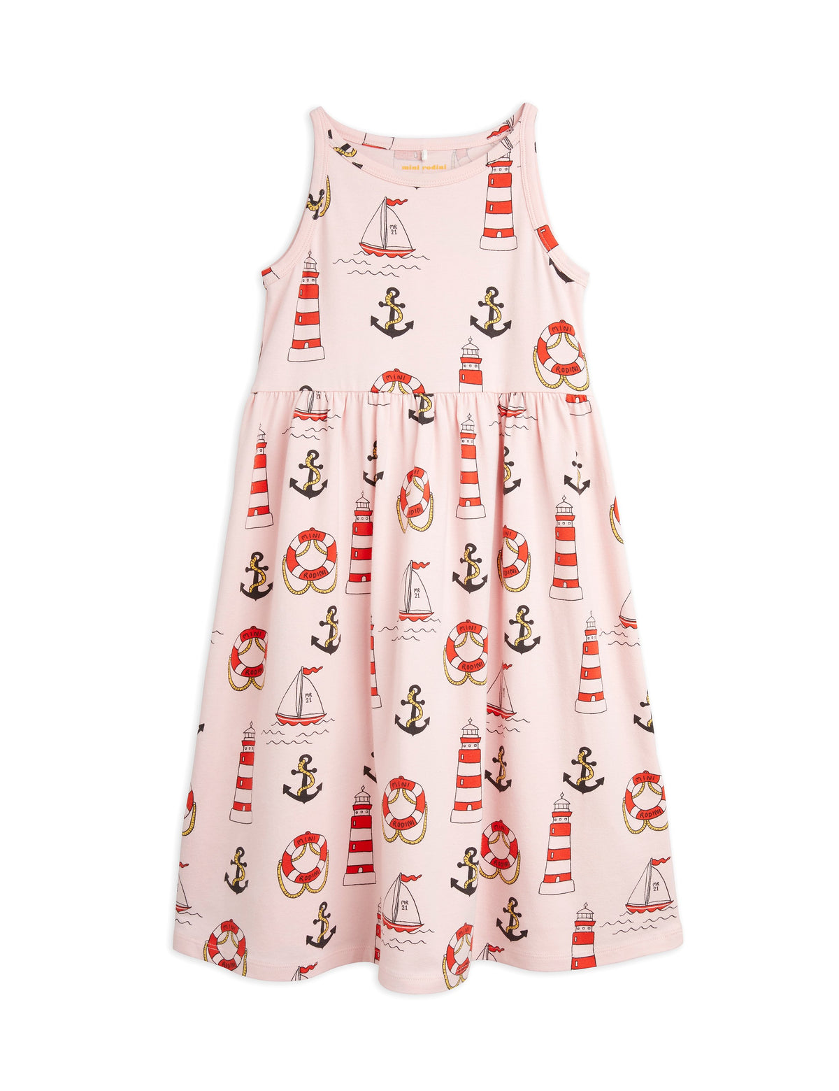 Lighthouse Aop Tank Dress pink