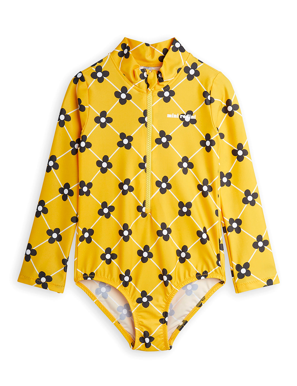 Flower Check Ls Uv Swimsuit