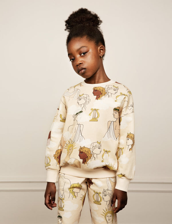 Apollo Aop Sweatshirt beige - Clovis By Meiken