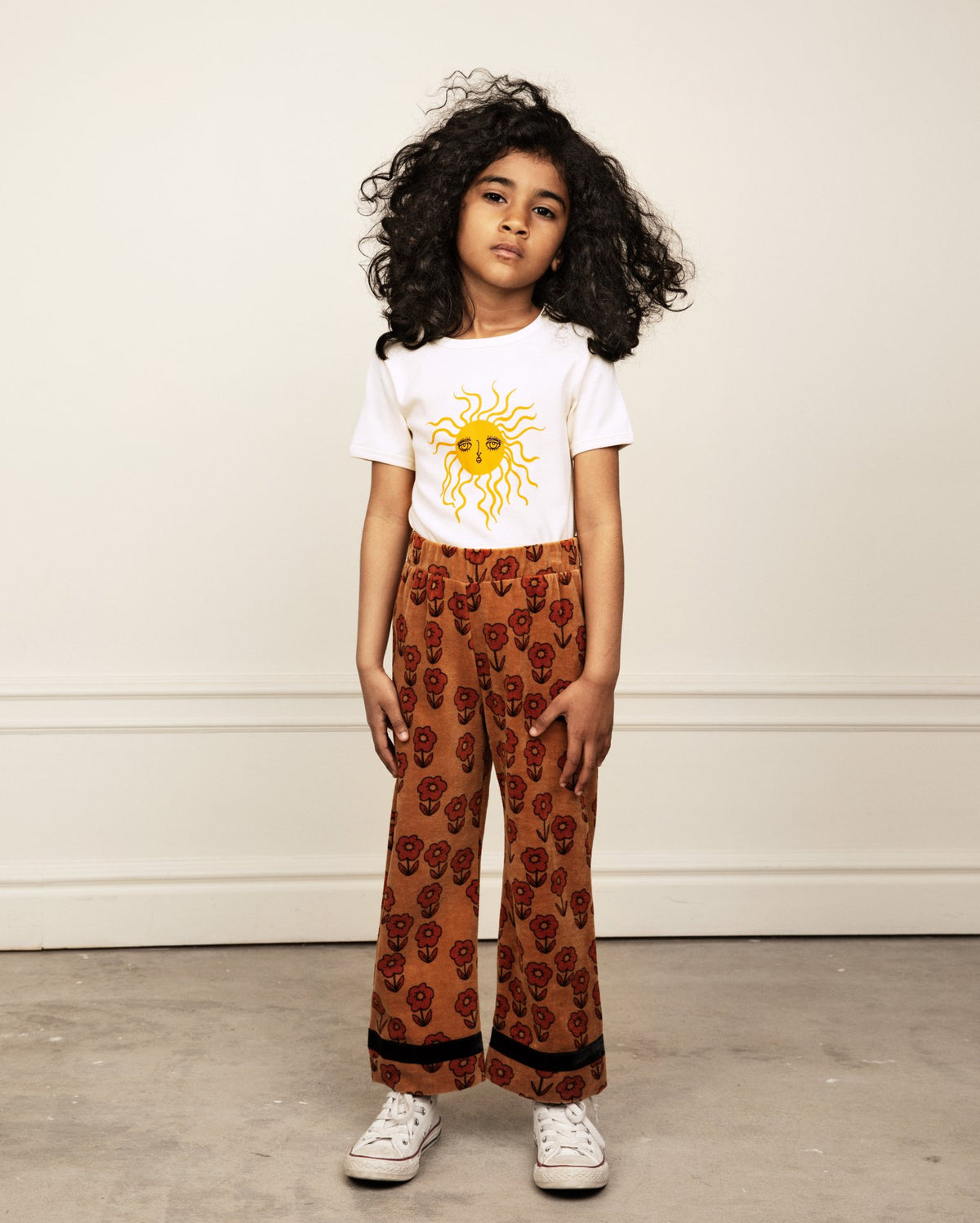 Spaceflower Velour Trousers brown