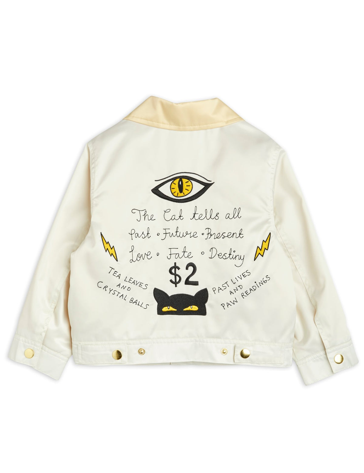 Cat Tells All Satin Jacket offwhite