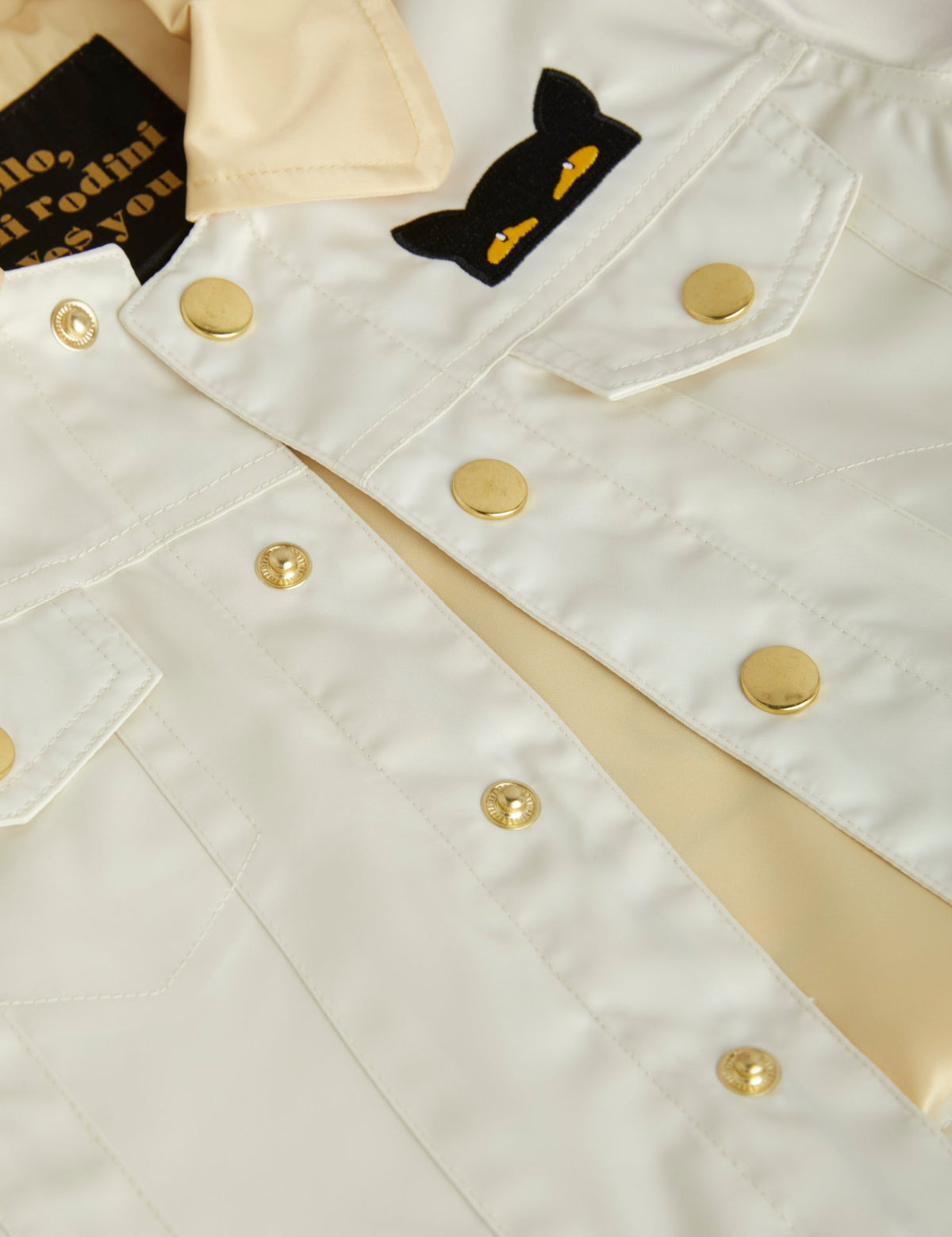 Cat Tells All Satin Jacket offwhite