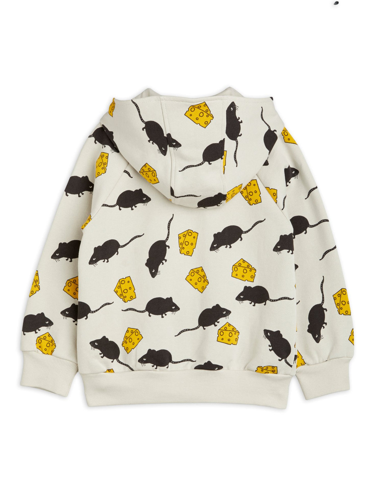 Mouse Aop Zip Hoodie  light grey