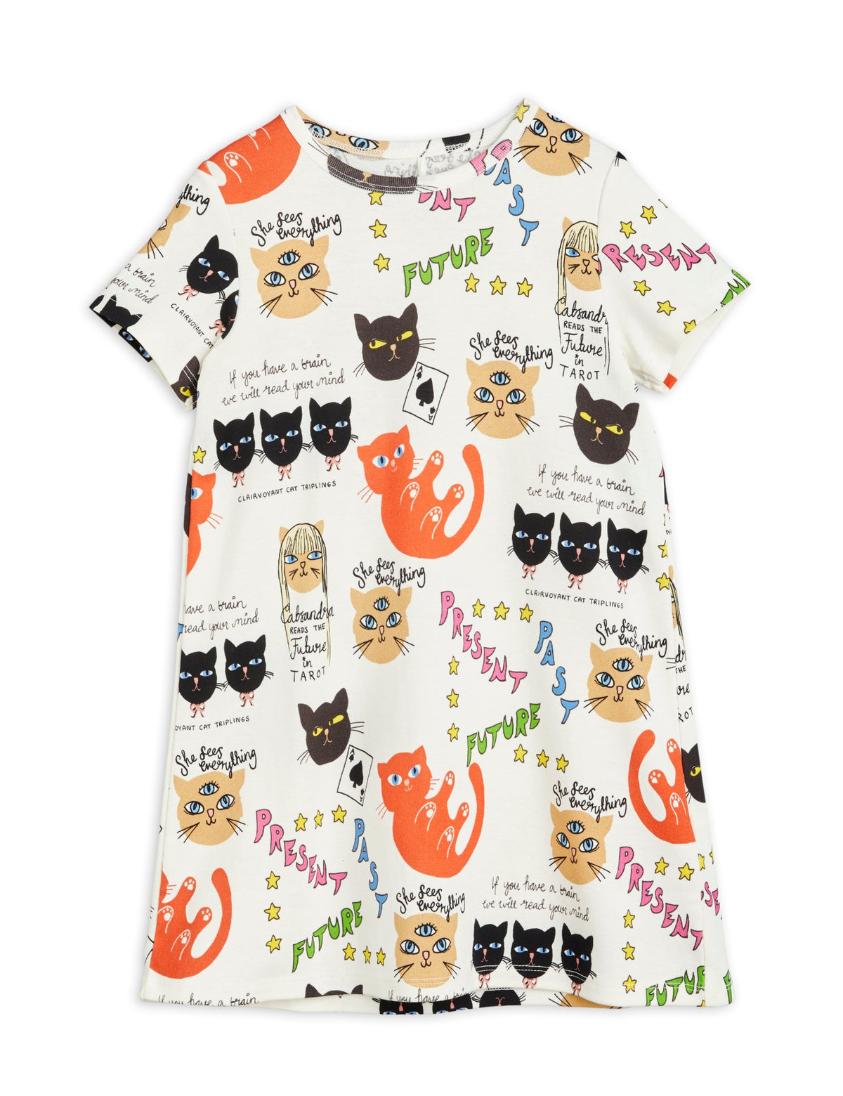 Clairvoyant Cats aop Ss Dress multi