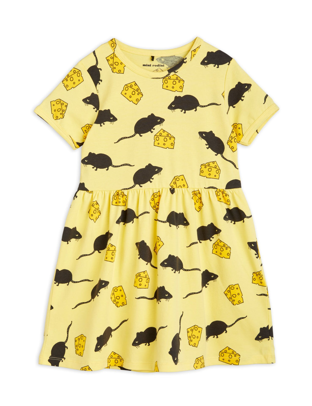 Mouse Aop Ss Dress yellow