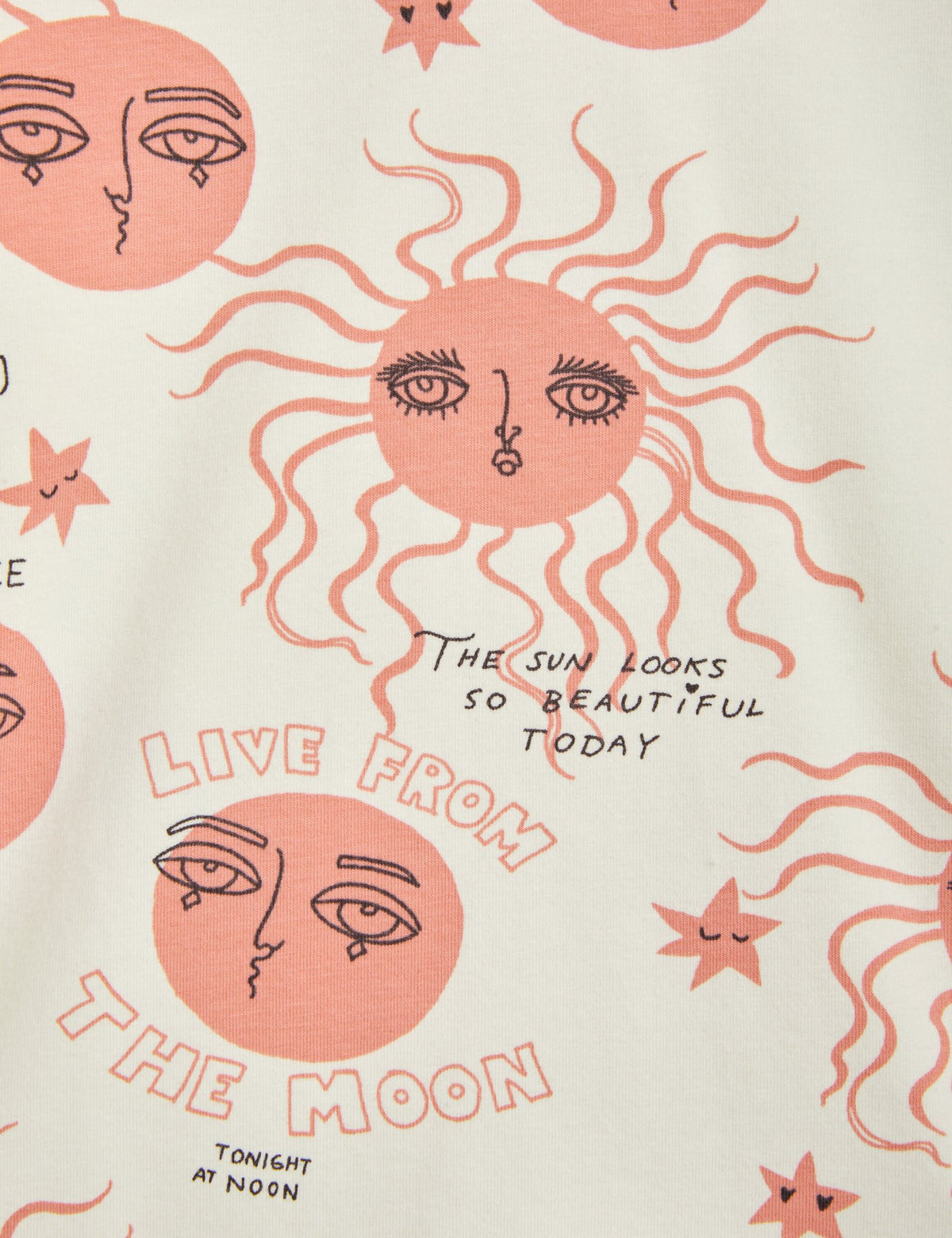 Moon and Sun Ls Tee Pink
