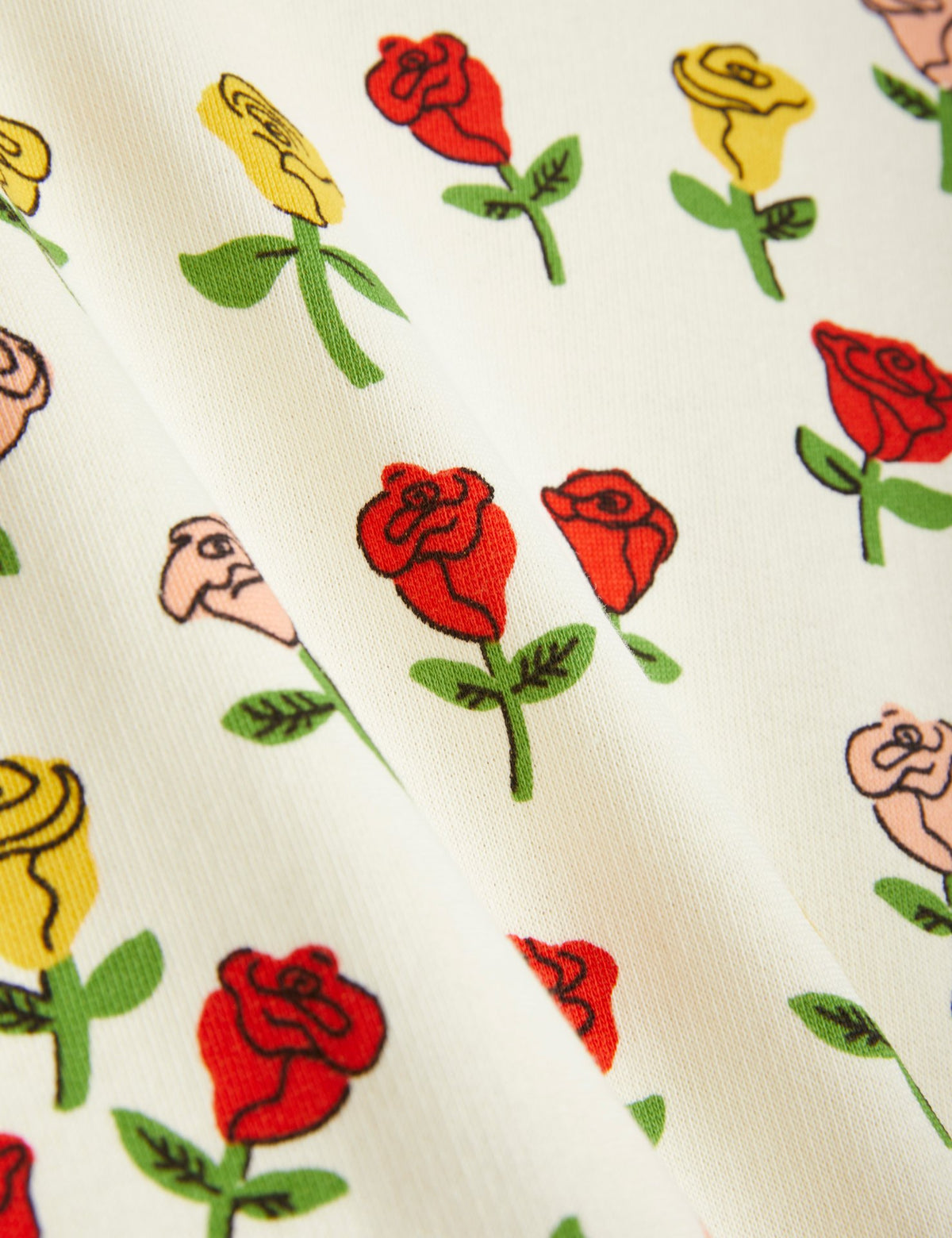 Roses AOP Short Sleeve Tee offwhite
