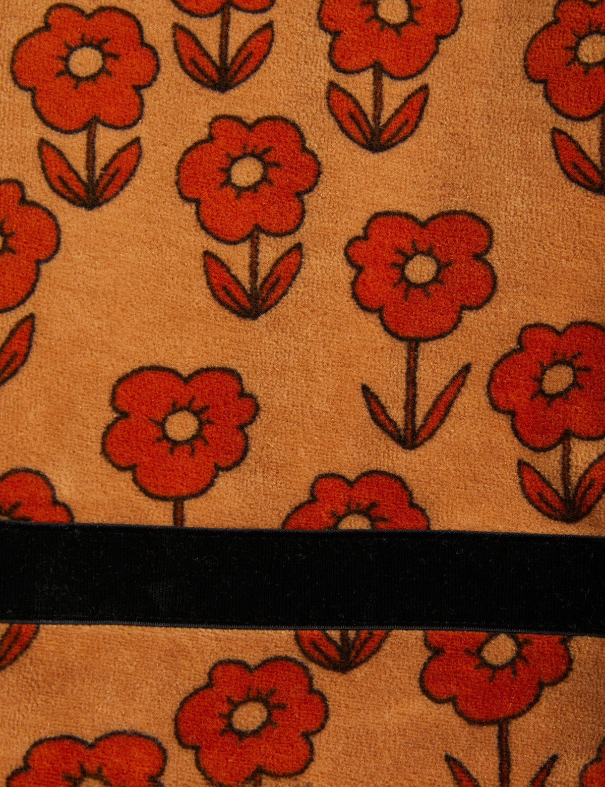 Spaceflower Velour Playsuit Brown