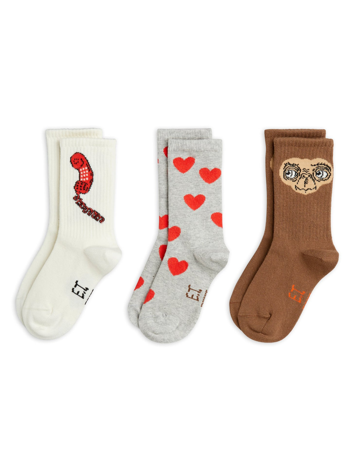E.T 3-Pack Socks Grey