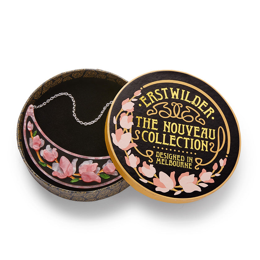 Art Nouveau 2 Steel Magnolias Necklace