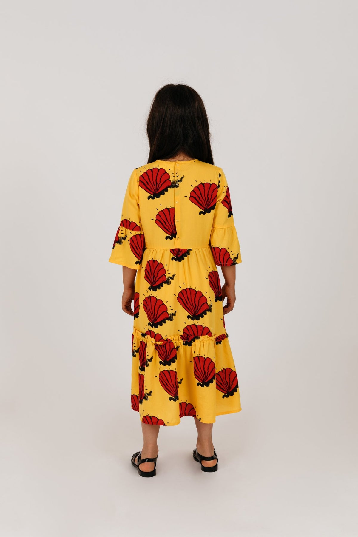 Shell Woven Dress yellow