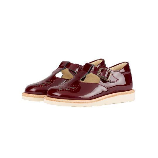 Rosie Leather T-Bar Chestnut Cherry