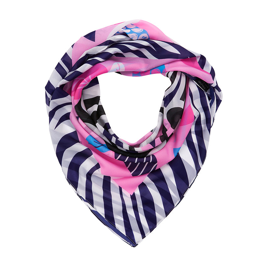 The Zealous Zebra Square Scarf