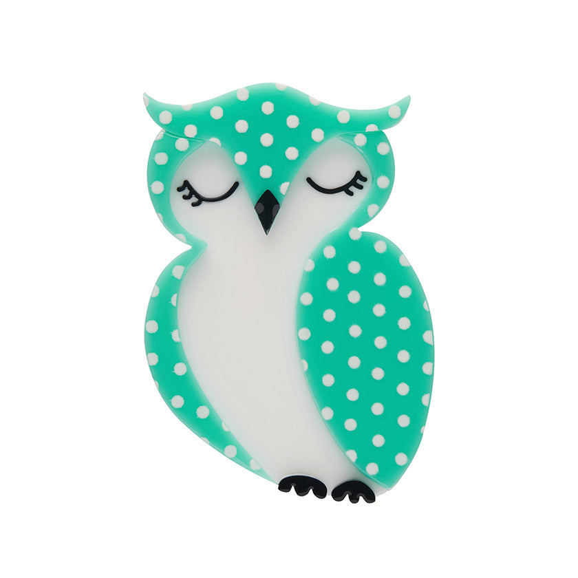 Olive Owl Brooch