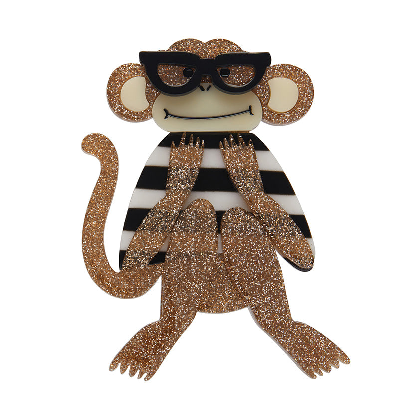 Moe the Monkey Lover Brooch