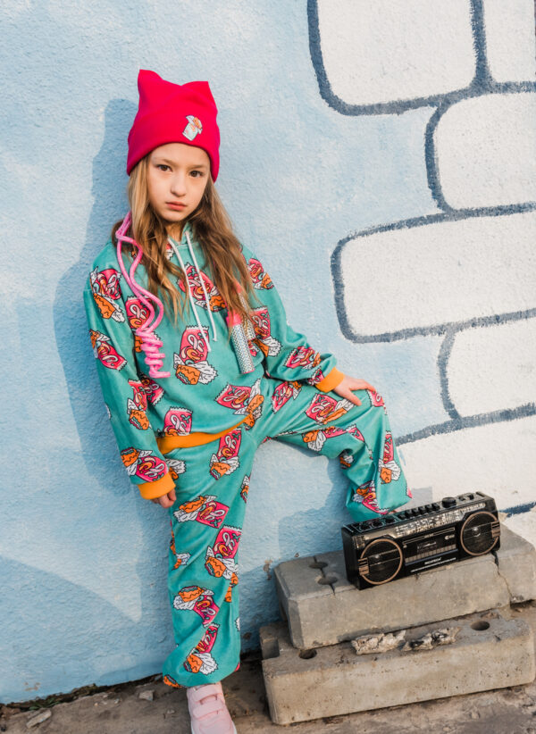 Candy Bar Mint Velour Hoodie