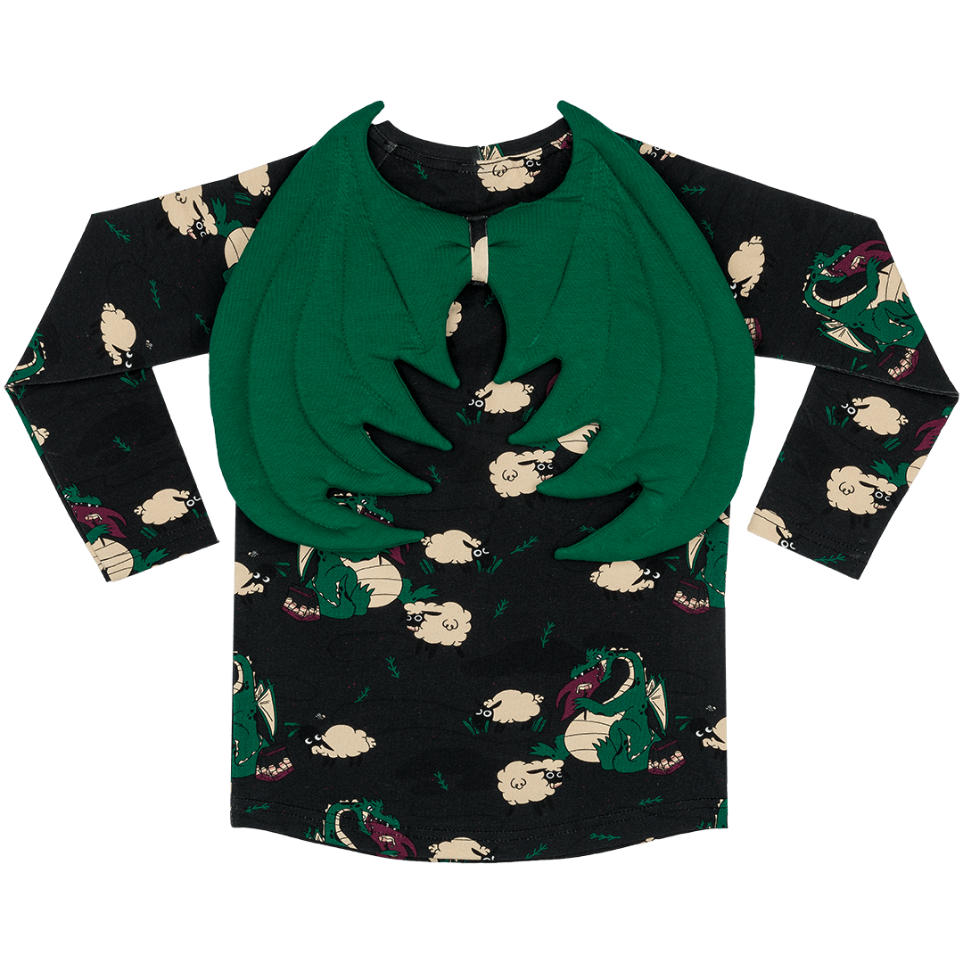Veggie Dragon Winged Long Sleeve T-shirt