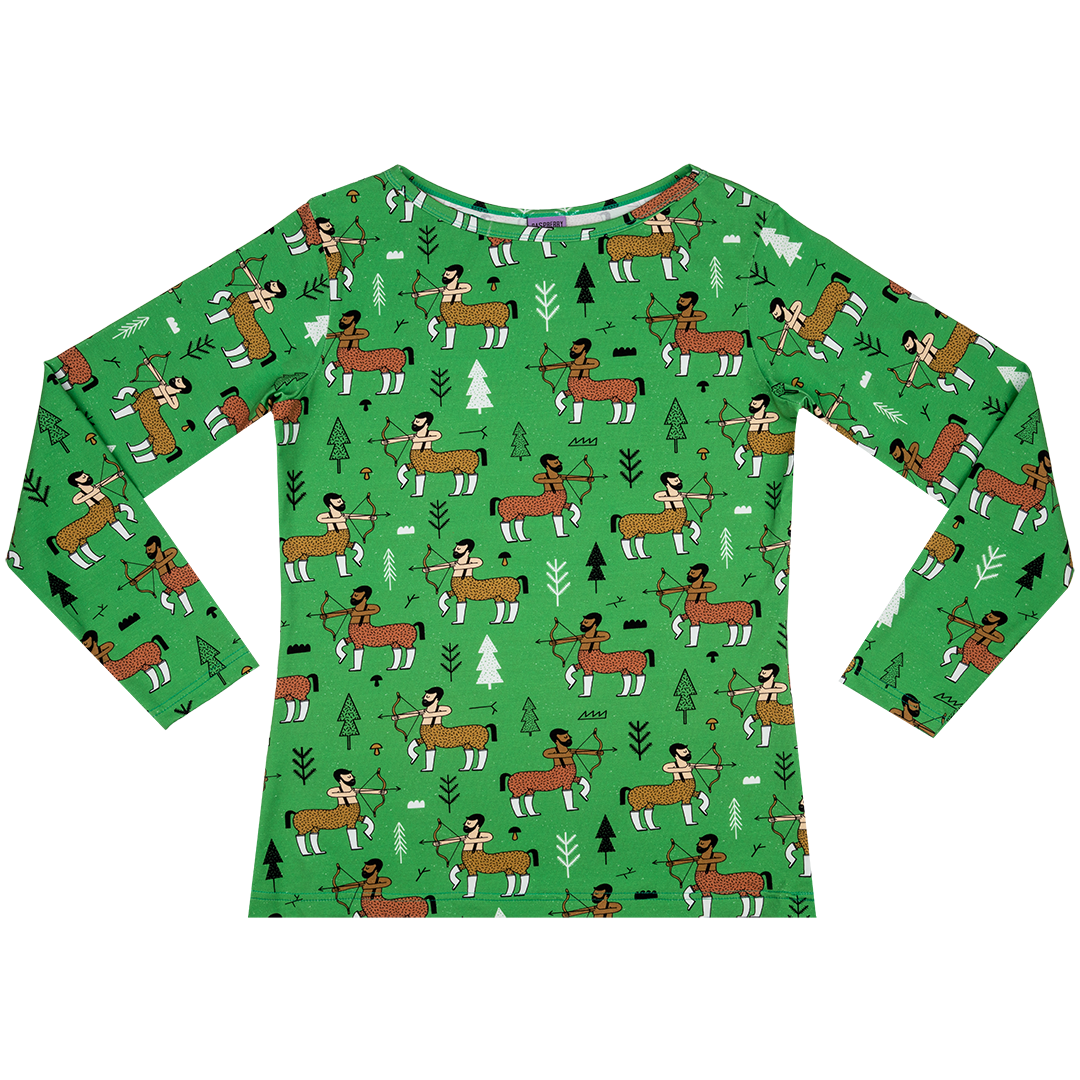 Women&#39;s Long Sleeve T-shirt Enchanted Forest Green