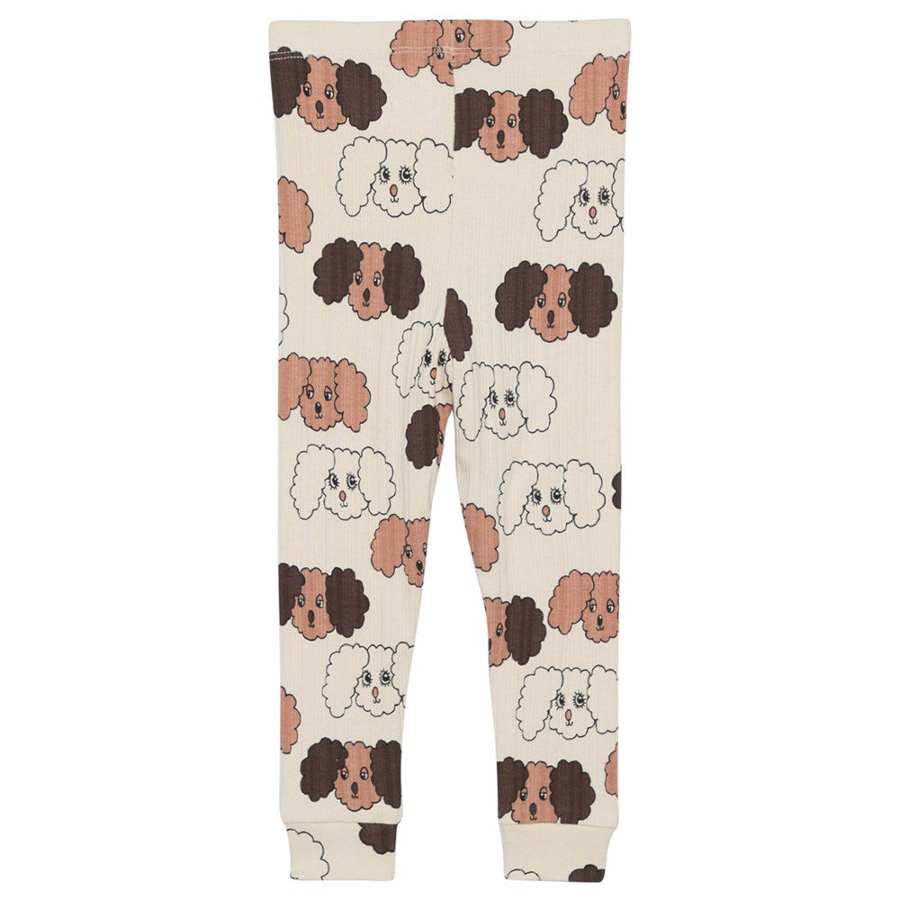 Fluffy Dog AOP Leggings