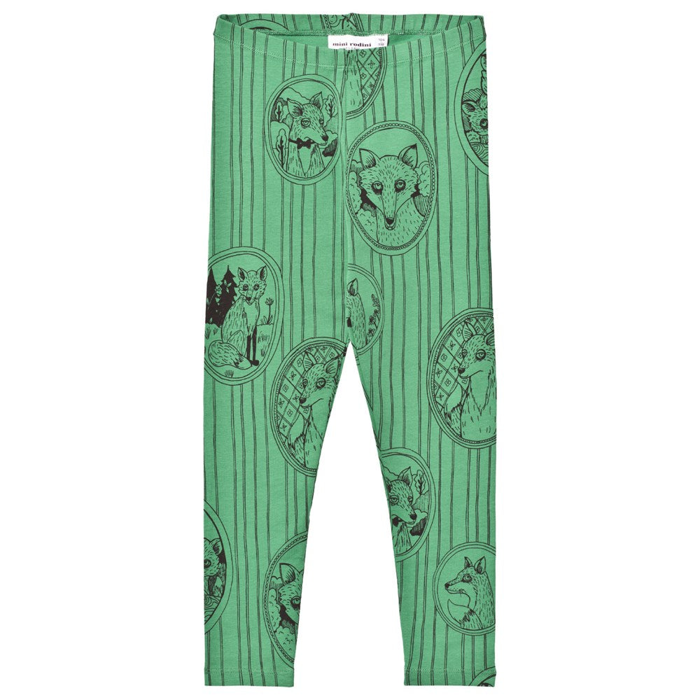 Fox Family Leggings Green