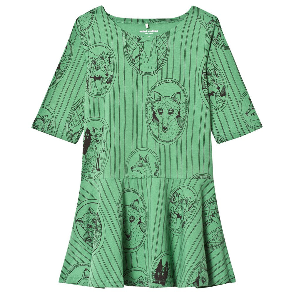 Fox Family Dress Green