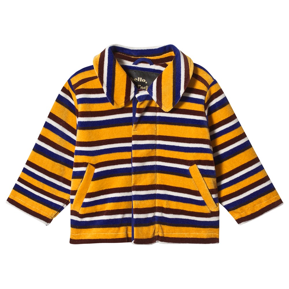 Velour Stripe Jacket yellow