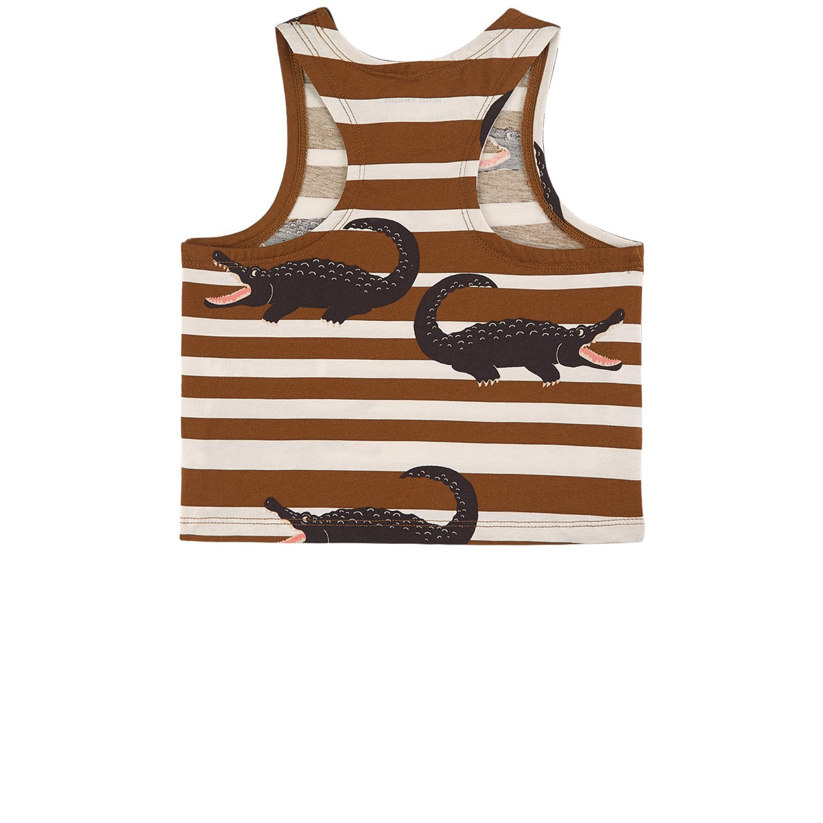 Crocodiles AOP Tank Brown