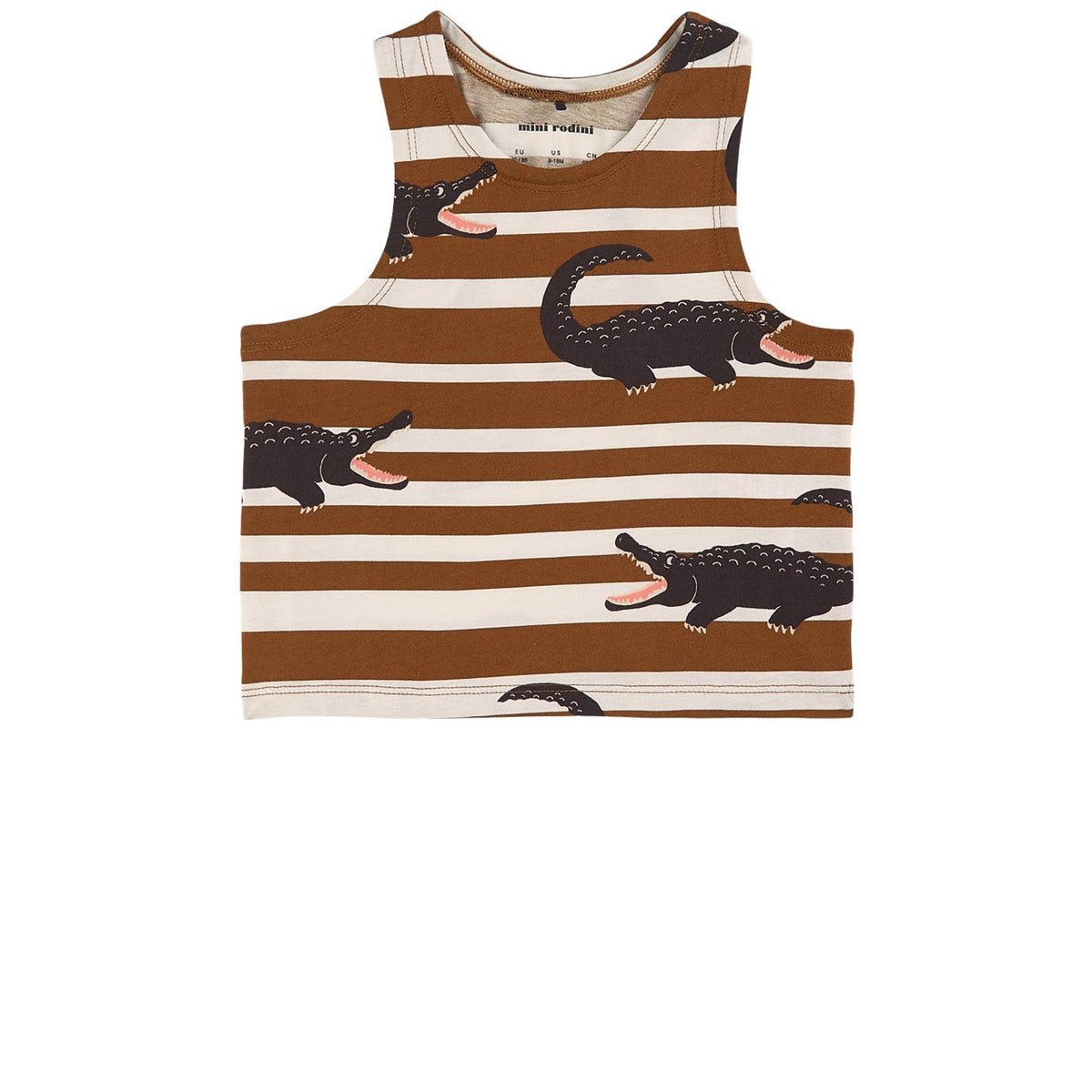 Crocodiles AOP Tank Brown