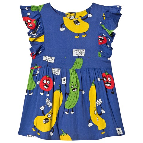 Veggie Woven Ruffled Dress