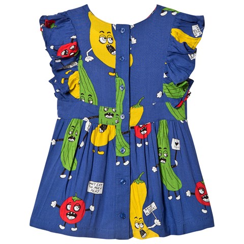 Veggie Woven Ruffled Dress