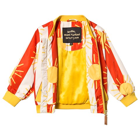 Sun Stripe Baseball Jacket Red