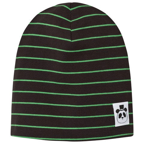 Stripe Rib Beanie Green