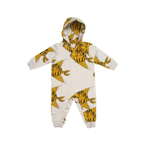Fishes AOP Onesie Yellow