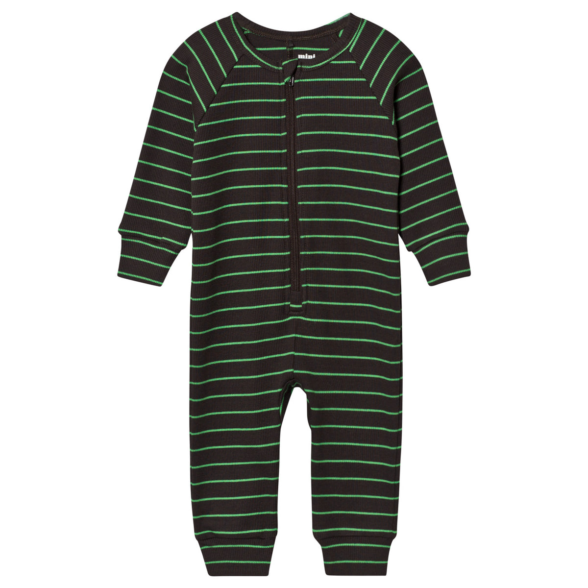 Stripe Rib Jumpsuit Black