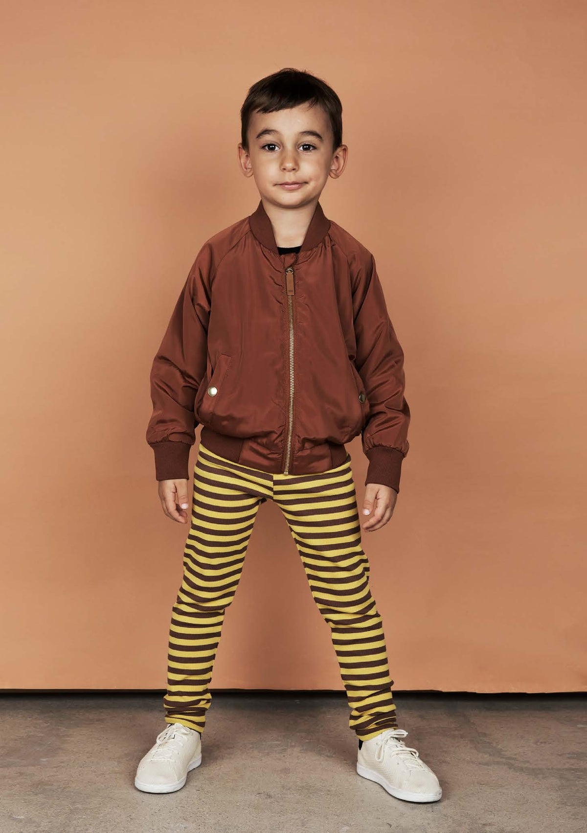 Stripe Rib Leggings Yellow