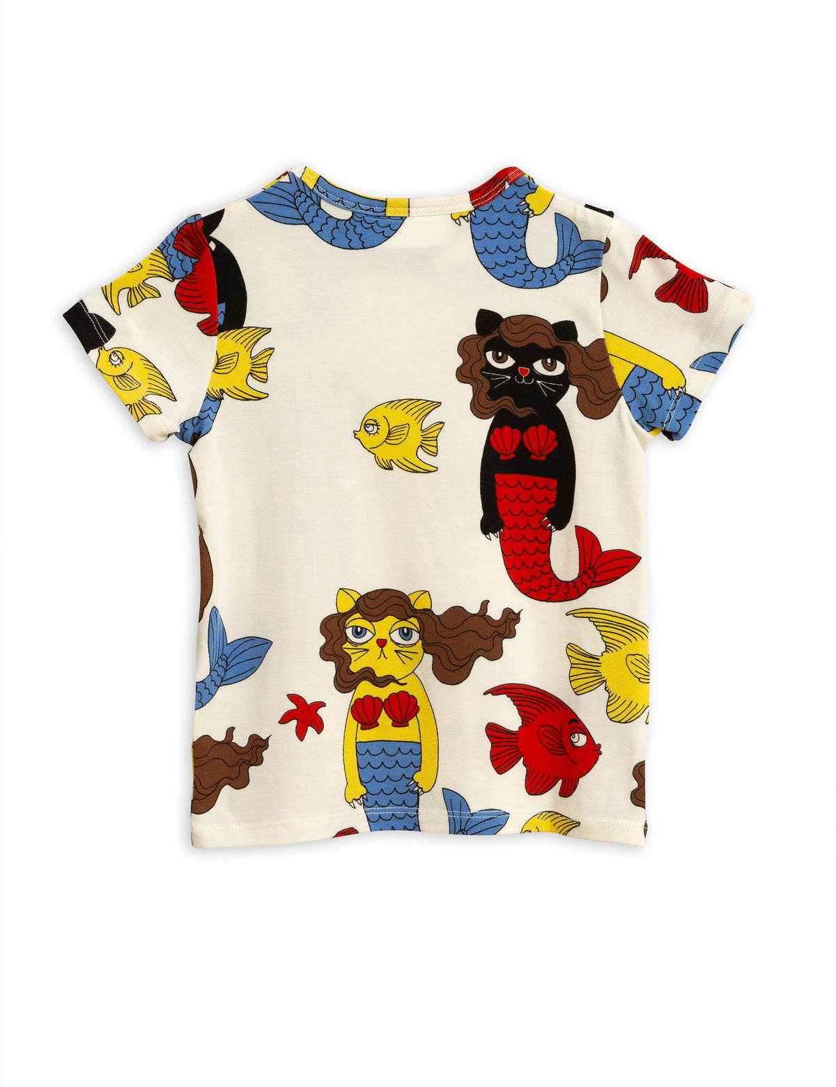 Cat Mermaid aop Ss Tee Offwhite