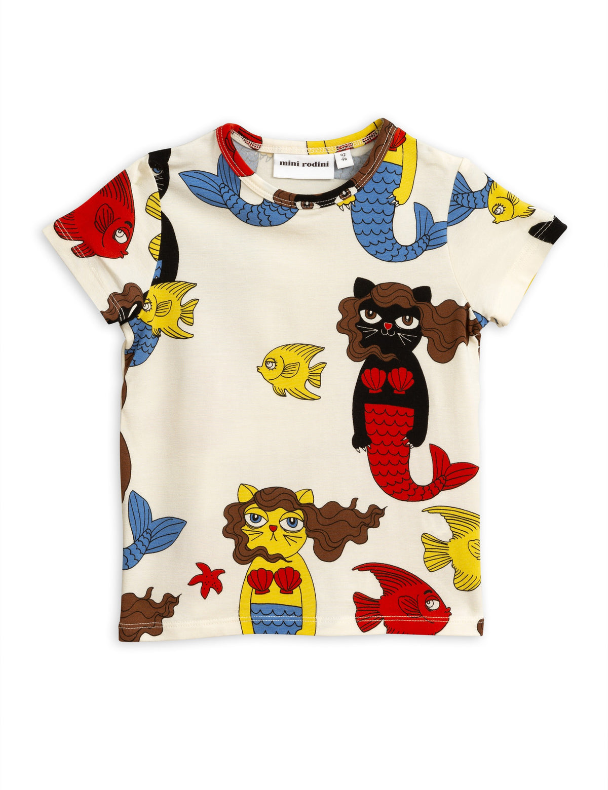 Cat Mermaid aop Ss Tee Offwhite