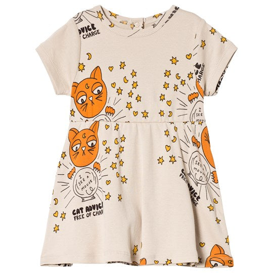mini rodini mouse dress Cat Advice Ss Dress beige